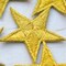 5 Pieces Jumbo Gold Star Embroidery Patches with Metallic Thread Iron On 2.5" Large Craft